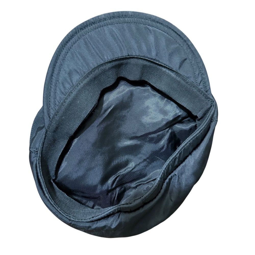 美品 PRADA プラダ ロゴ刺繡 ナイロン キャスケット キャップ 帽子