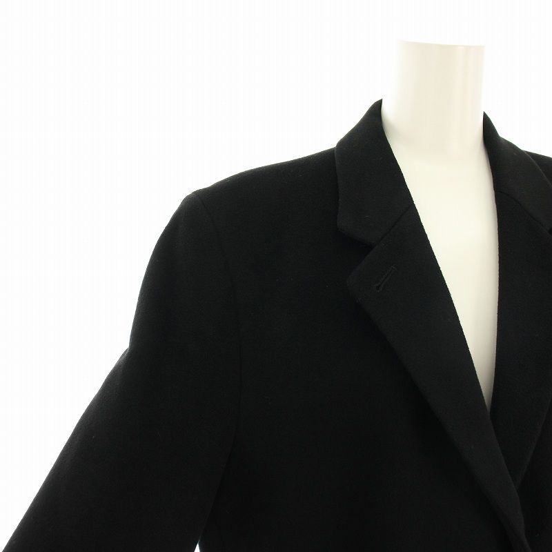 アニエスベー agnes b. テーラードジャケット シングル カシミヤ混 黒