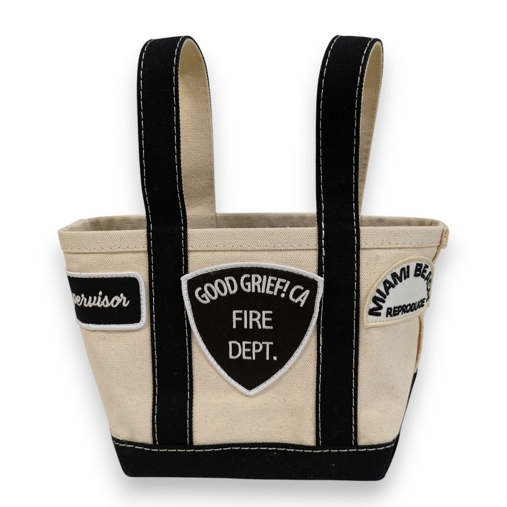 GOOD GRIEF グッドグリーフ PATCE トートバッグ キナリ ベージュ ブラック レディース 古着