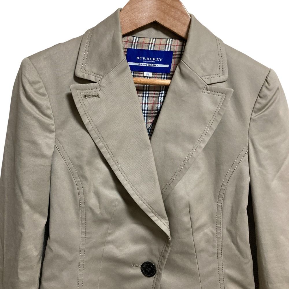 【美品】BURBERRY BLUE LABEL テーラードジャケット 38 美品 BURBERRY BLUE LABEL バーバリーブルーレーベル テーラード