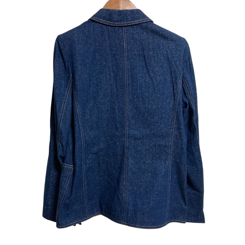 美品 LEONARD レオナール フラワー刺繍 デニム テーラードジャケット