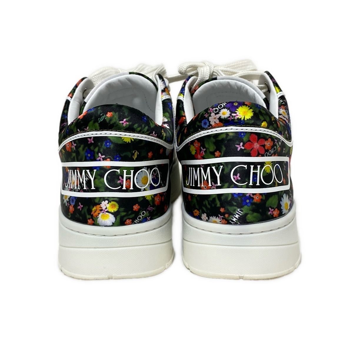 JIMMY CHOO(ジミーチュウ) スニーカー 38 レディース - 黒×グリーン