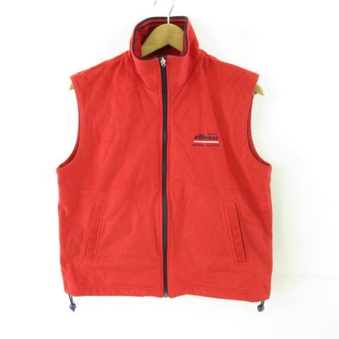 エレッセ ellesse ベスト ジップアップ 赤 M *T122 - メルカリ