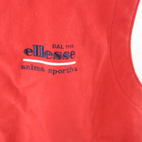 エレッセ ellesse ベスト ジップアップ 赤 M *T122 - メルカリ