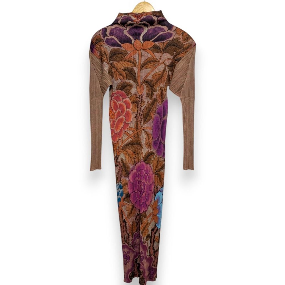 良品 98AW PLEATS PLEASE プリーツプリーズ イッセイミヤケ 民画 牡丹