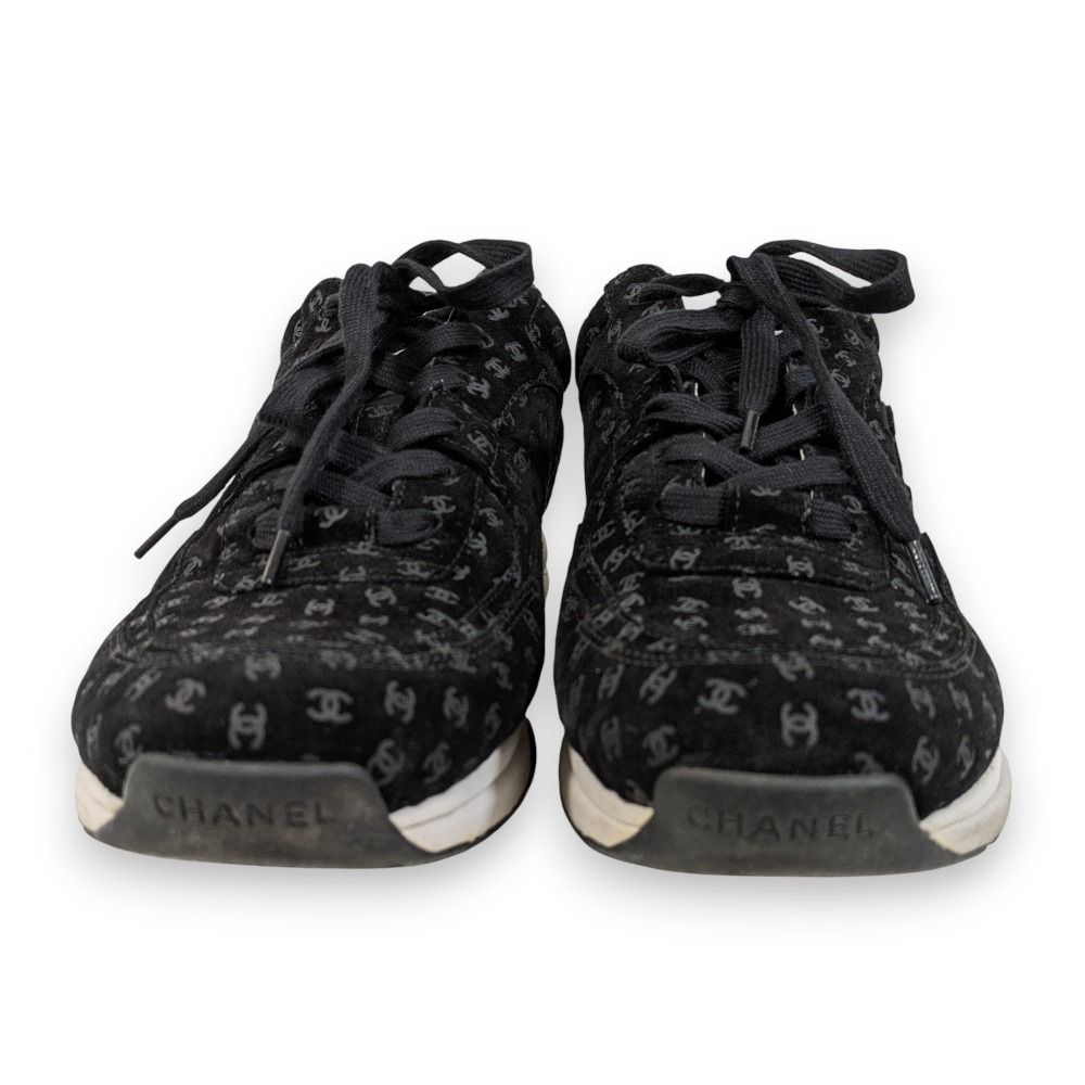 美品 22AW CHANEL シャネル ココマーク プリント スエードスニーカー
