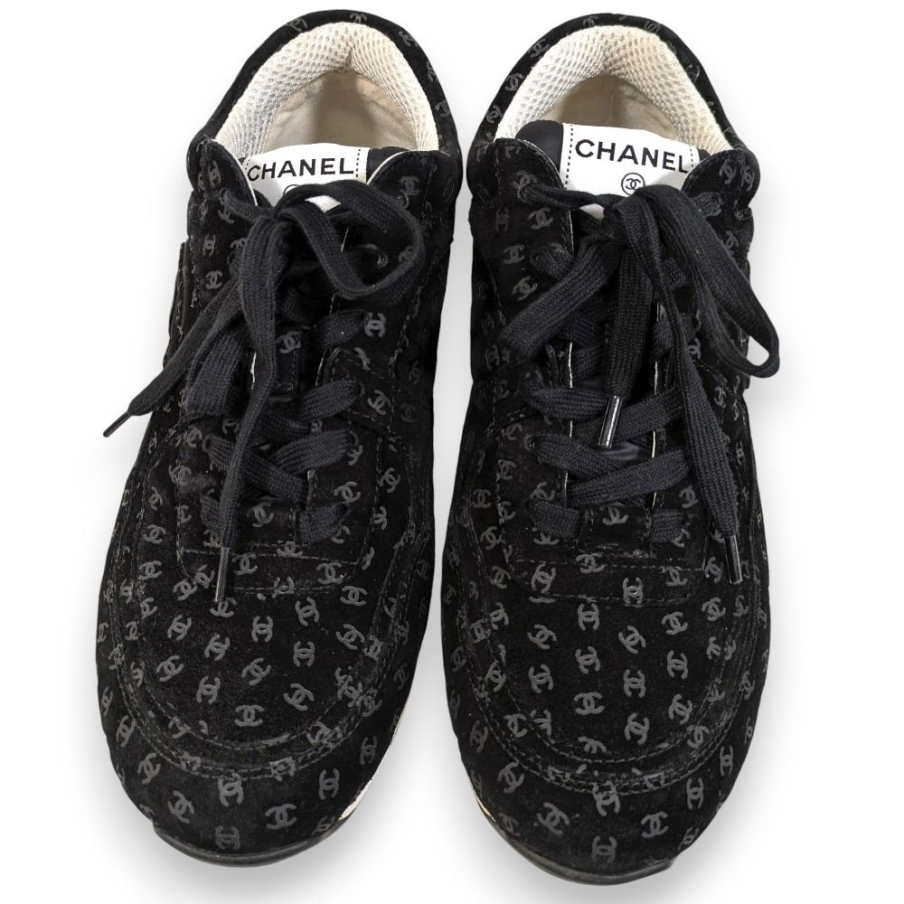 美品 22AW CHANEL シャネル ココマーク プリント スエードスニーカー