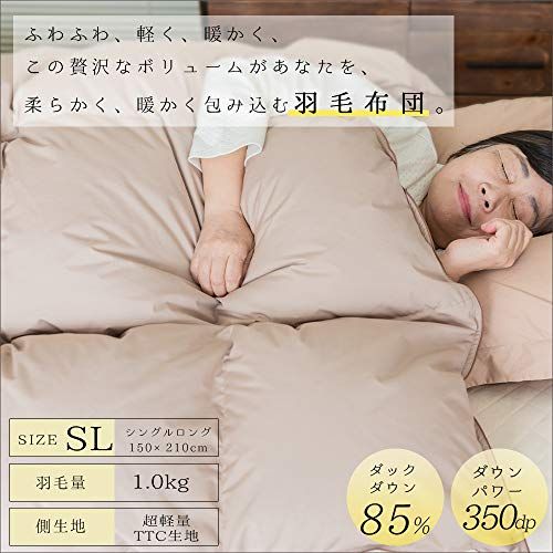 SNOWMAN 羽毛布団 シングル 冬 匂わない ダウン85％ 掛け布団 パワーアップ加工 ダウンプルーフ加工 抗菌防臭 羽毛掛け布団 羽毛ぶとん 羽毛ふとん 羽根布団p 50 a 11 dc 1