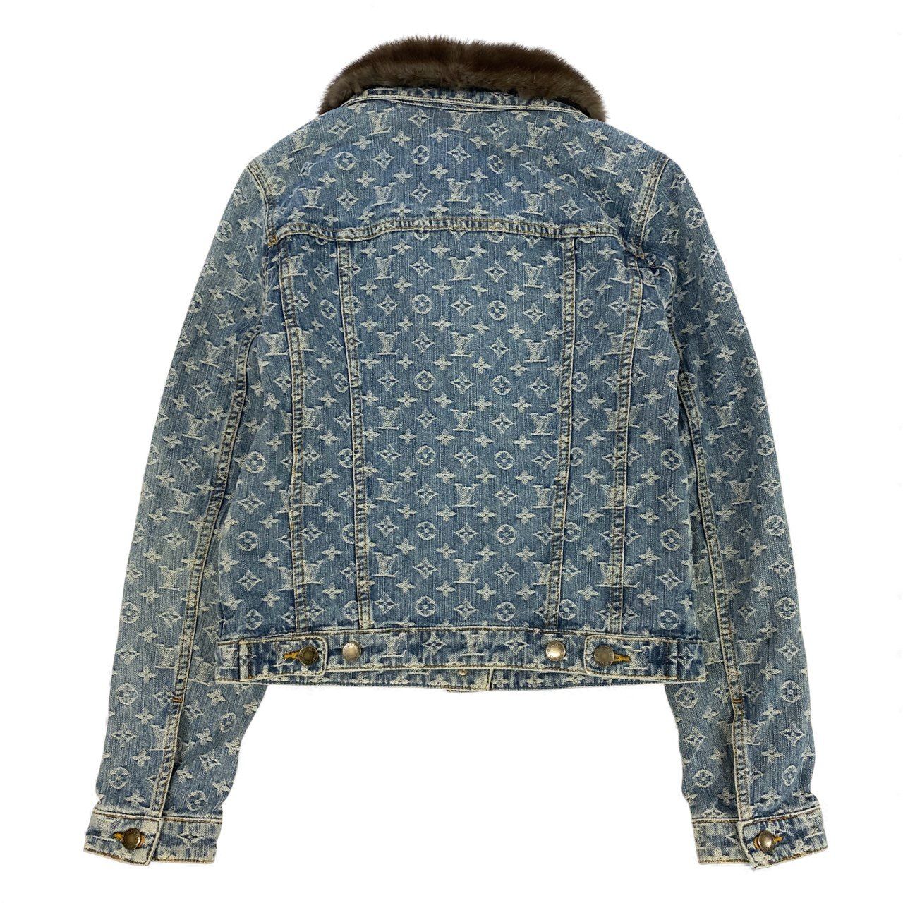 54L5 LOUIS VUITTON ルイヴィトン モノグラム デニムジャケット ミンク