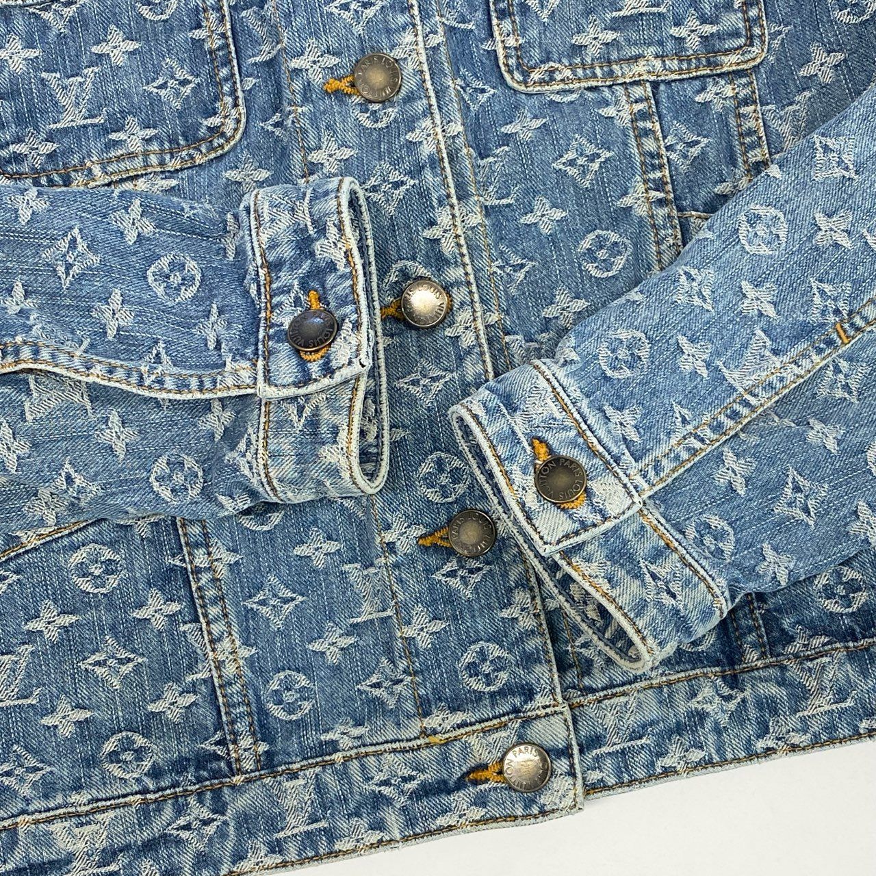 54L5 LOUIS VUITTON ルイヴィトン モノグラム デニムジャケット ミンク
