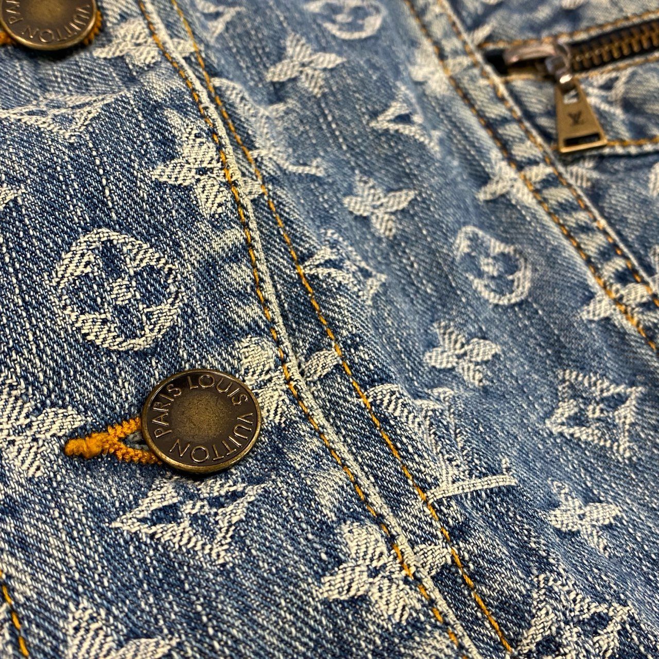 54L5 LOUIS VUITTON ルイヴィトン モノグラム デニムジャケット ミンク