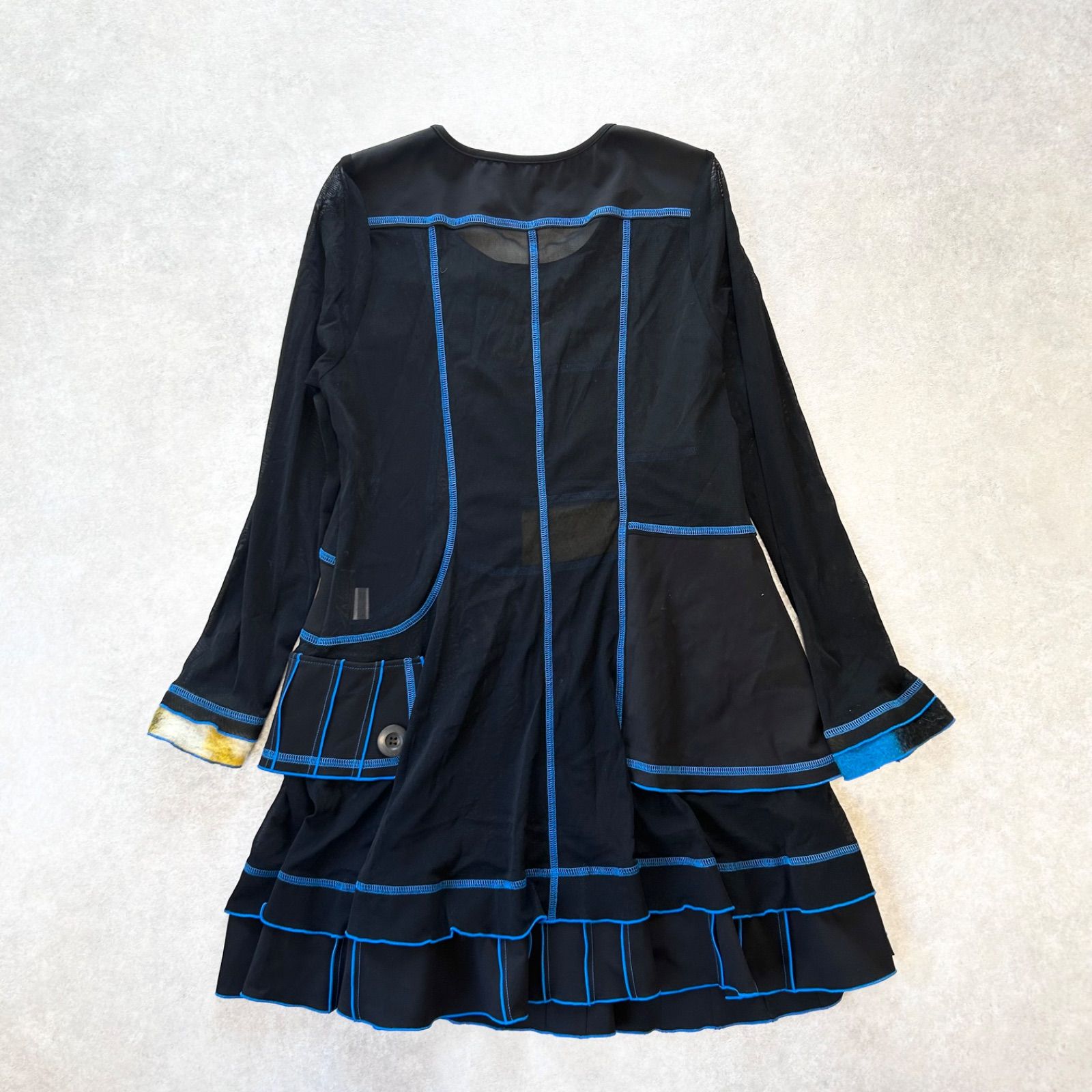 EIKO KONDO エイココンドウ 異素材 パワーネット ワンピース ブラック