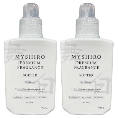 セット ミツエイ 舞白 フレグランスソフター MYSHIRO PREMIUM SOFTER 白百合の香 柔軟剤 本体 900 ml ボタニカル成分配合