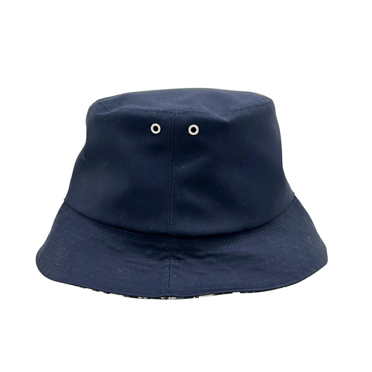 ディオール クリスチャンディオール ハット 58 TEDDY D ボブハット ネイビー リバーシブル コットン