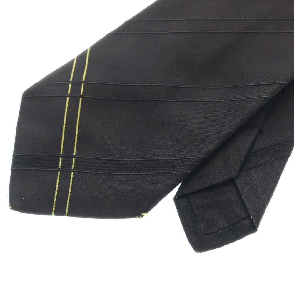 PRADA (プラダ) スラッシュ シルク ナロータイ ネクタイ ブラック