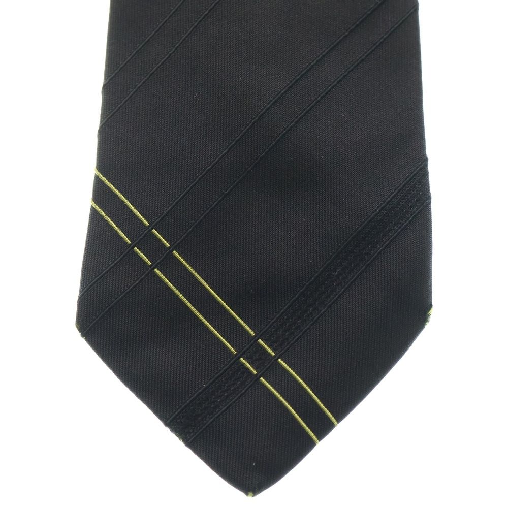 PRADA (プラダ) スラッシュ シルク ナロータイ ネクタイ ブラック