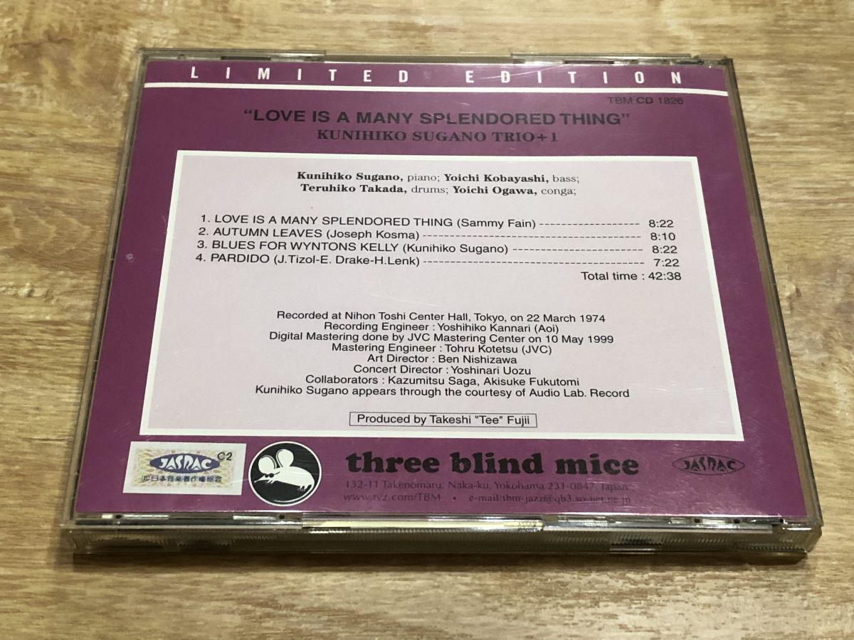 LOVE IS A MANY SPLENDORED THING 菅野邦彦 CD CDケース透明 CD収納ケース