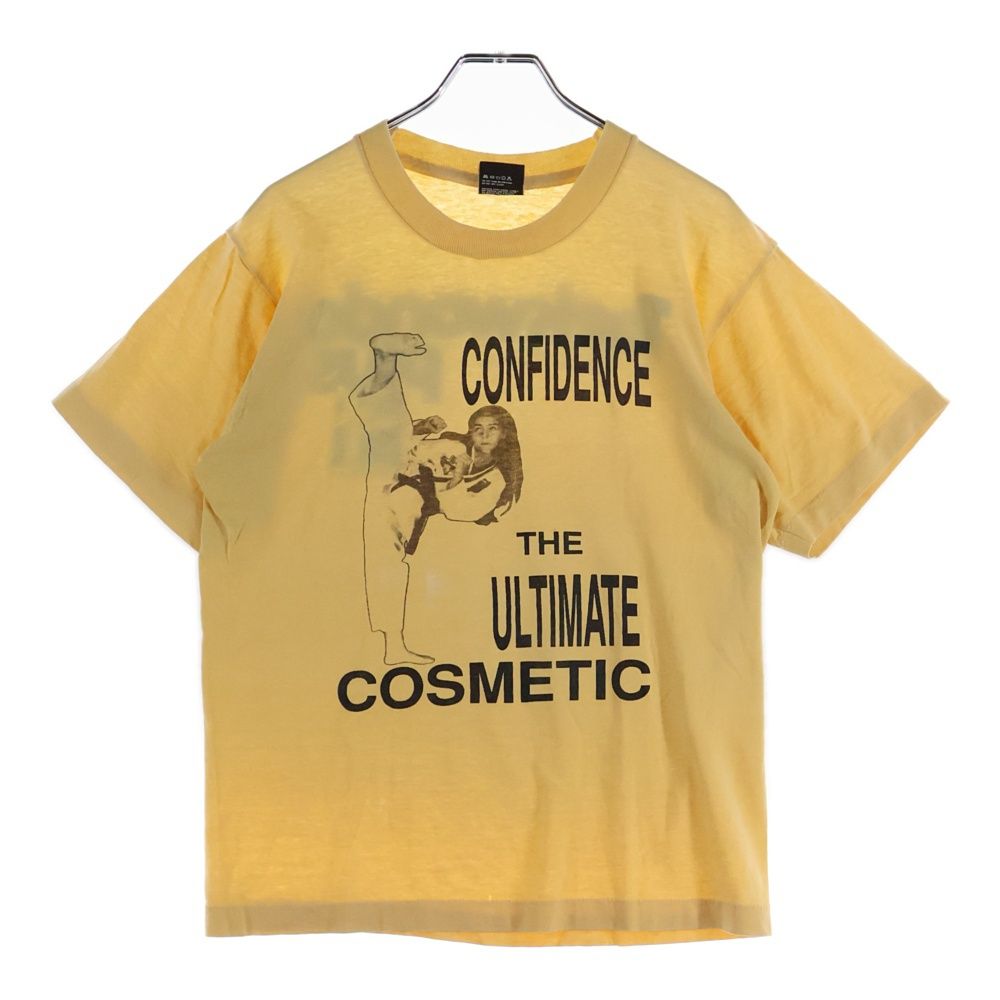 VINTAGE (ヴィンテージ) 90S CONFIDENCE THE ULTIMATE COSMETIC 裾シングル USA製 半袖Tシャツ イエロー