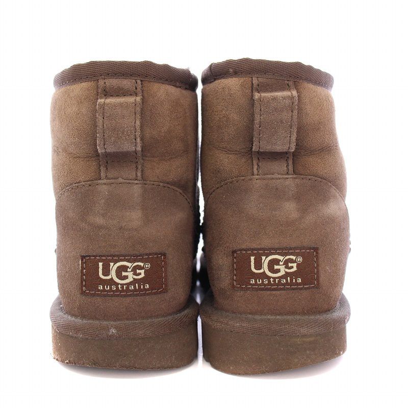 新品アグUGG クラシックミニ5854スエードムートンブーツUS7サンド24cm 新品アグUGG クラシックミニ5854スエードムートンブーツUS7サンド24cm