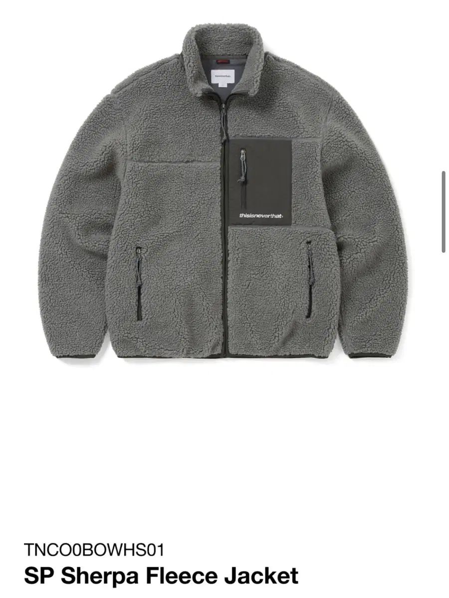 ディスイズネバーザット シェルパ フリース ジャケット チャコール M