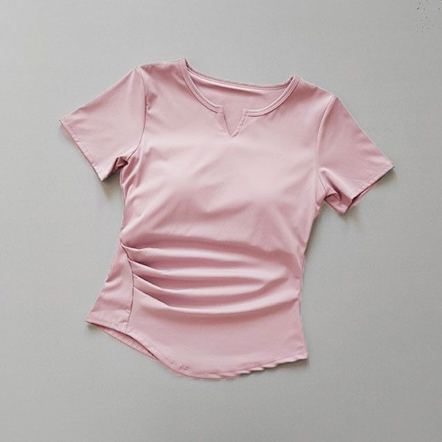 ヨガウェア トップス カップ付き 半袖 ヨガTシャツ レディース ヨガ