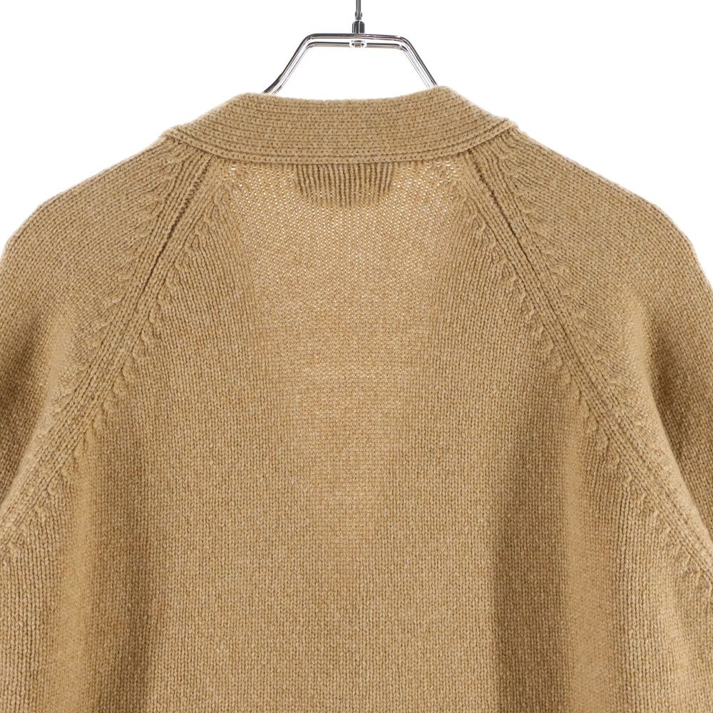 HERMES (エルメス) カシミヤ マルチカラー レザーパッチ ニット 長袖