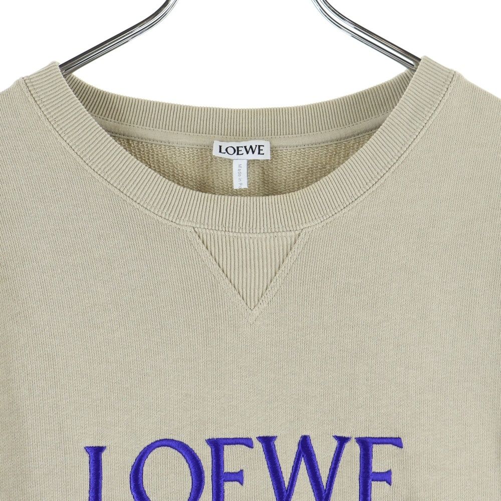 LOEWE (ロエベ) 23AW アナグラムロゴ 刺繍 クルーネック プルオーバー