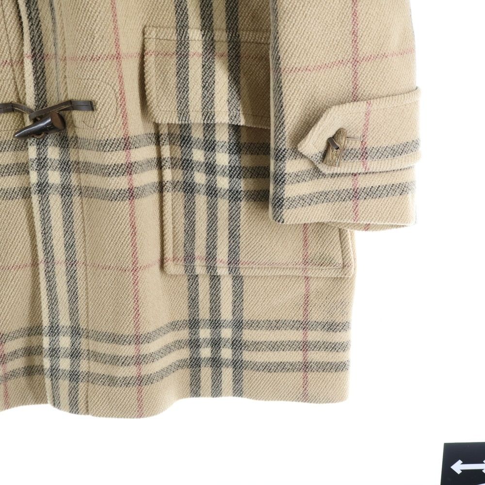 BURBERRY (バーバリー) ノバチェック総柄 ウール トグルボタン