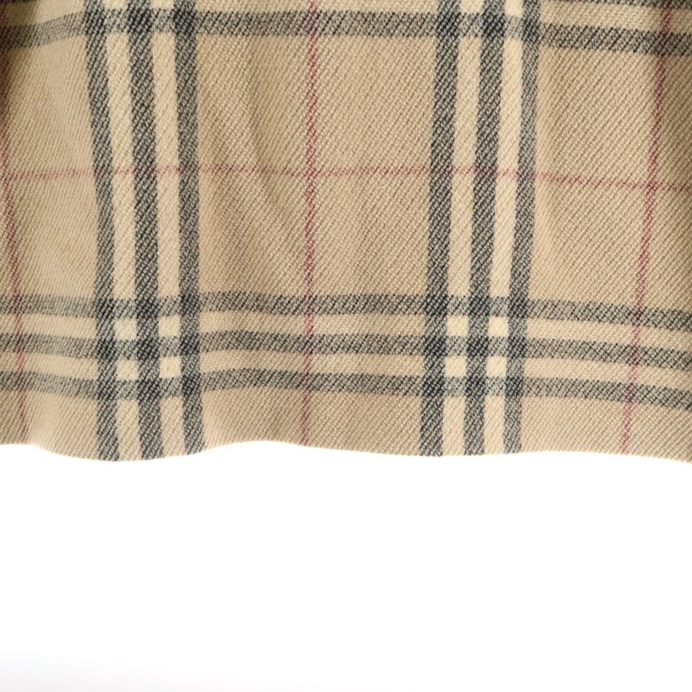 BURBERRY (バーバリー) ノバチェック総柄 ウール トグルボタン