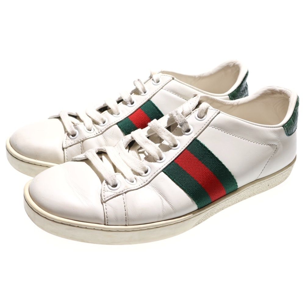 GUCCI (グッチ) Ace エース シェリーライン レザー レースアップ