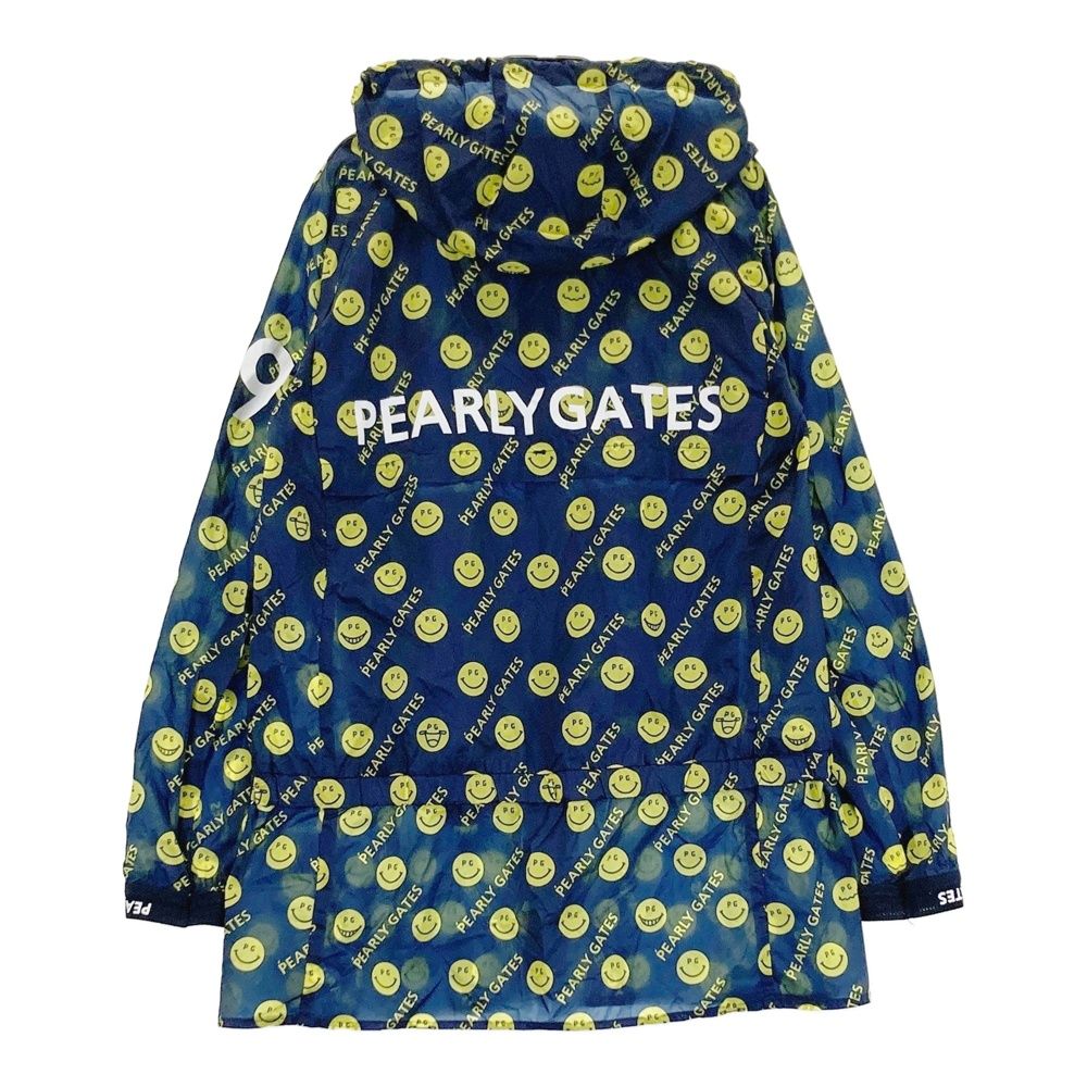 サイズ 0 PEARLY GATES パーリーゲイツ ナイロンジャケット 総柄 ネイビー系 ゴルフウェア レディース ストスト