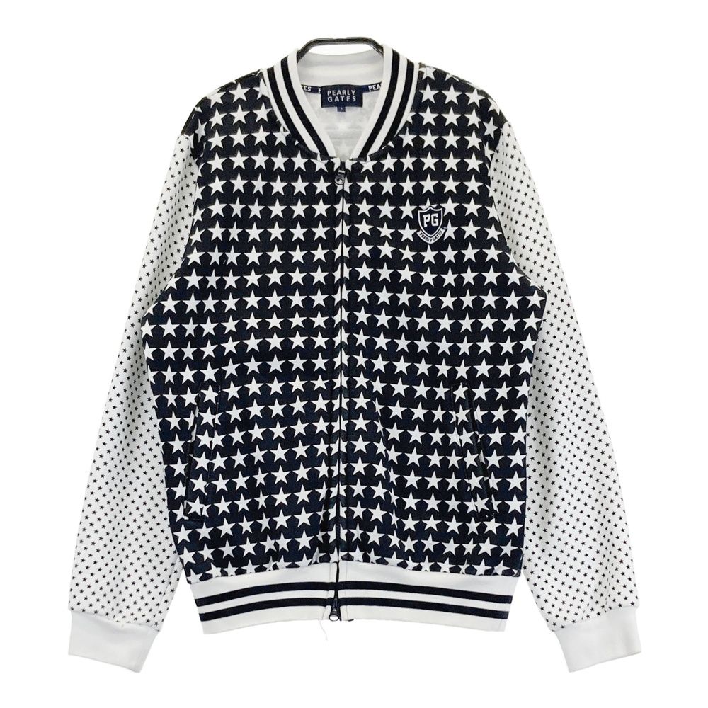 サイズ：1 PEARLY GATES パーリーゲイツ 裏起毛 ジップジャケット 星柄