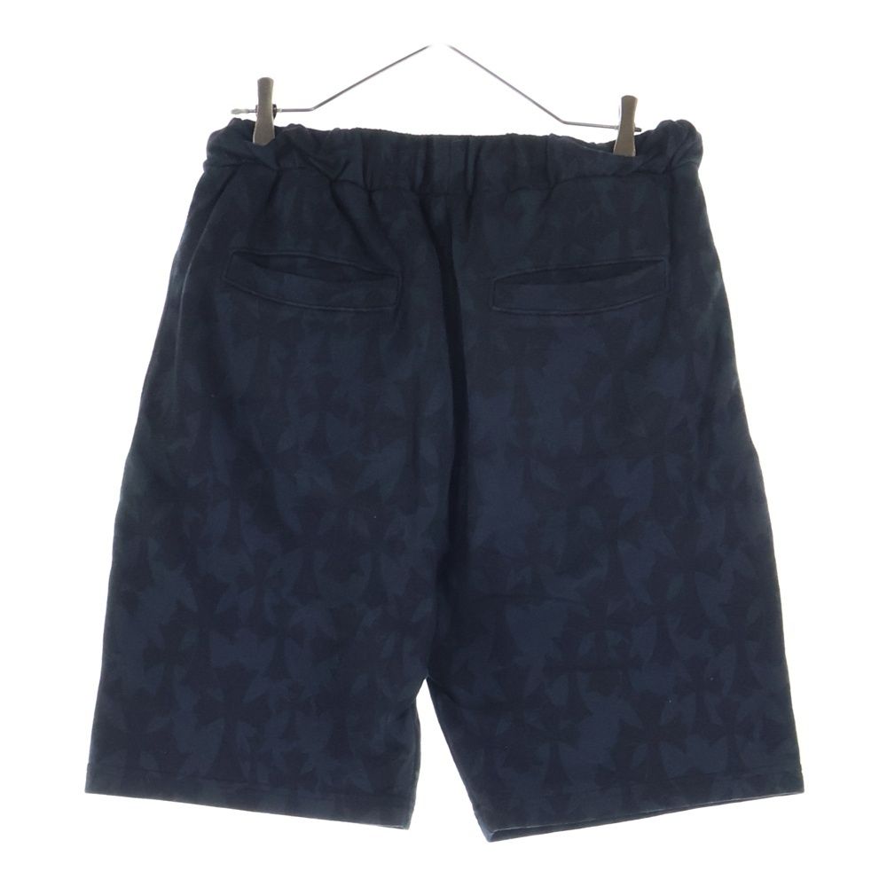 CHROME HEARTS クロムハーツ Graveyard Cemetery Cross Half Pants グレイブヤード スウェットハーフパンツ ブラック