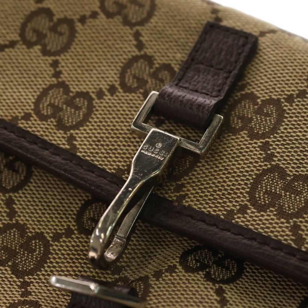GUCCI (グッチ) GGキャンバス ボディバッグ ウエストバッグ ブラウン
