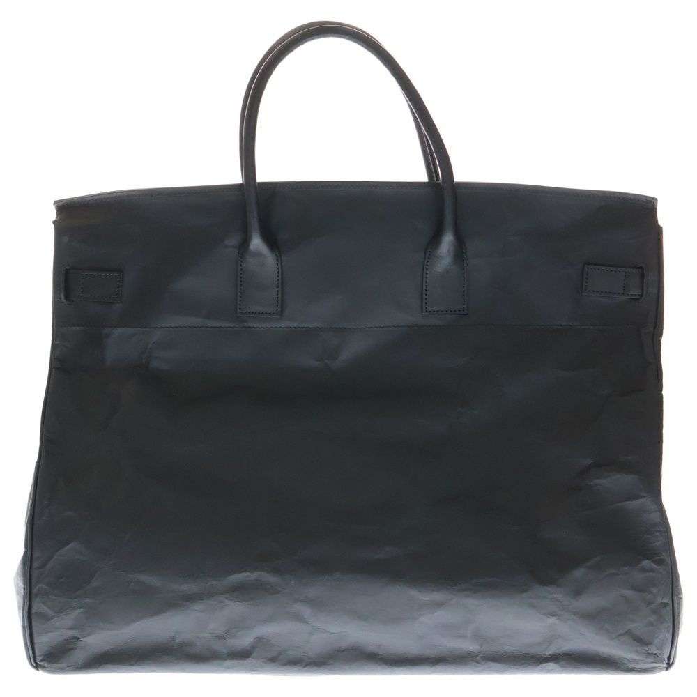 DUREN デューレン THE MAN クリンクルレザー フラップトートバッグ ブラック