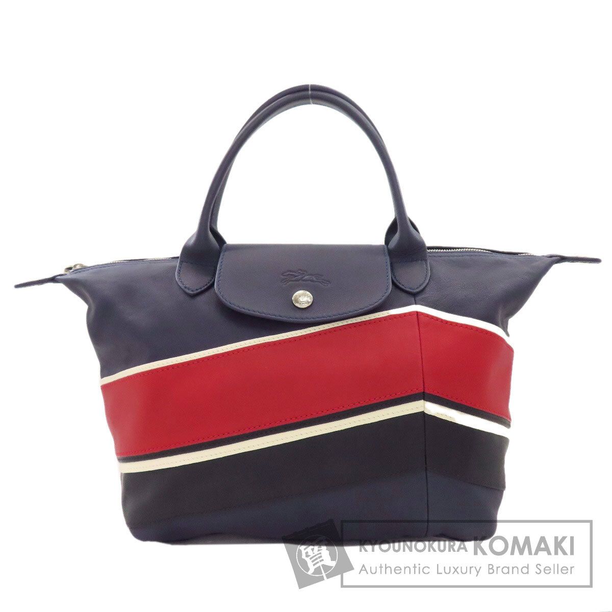 ✨美品✨ロンシャン ル プリアージュ オールレザー 2wayバッグ ブルー 