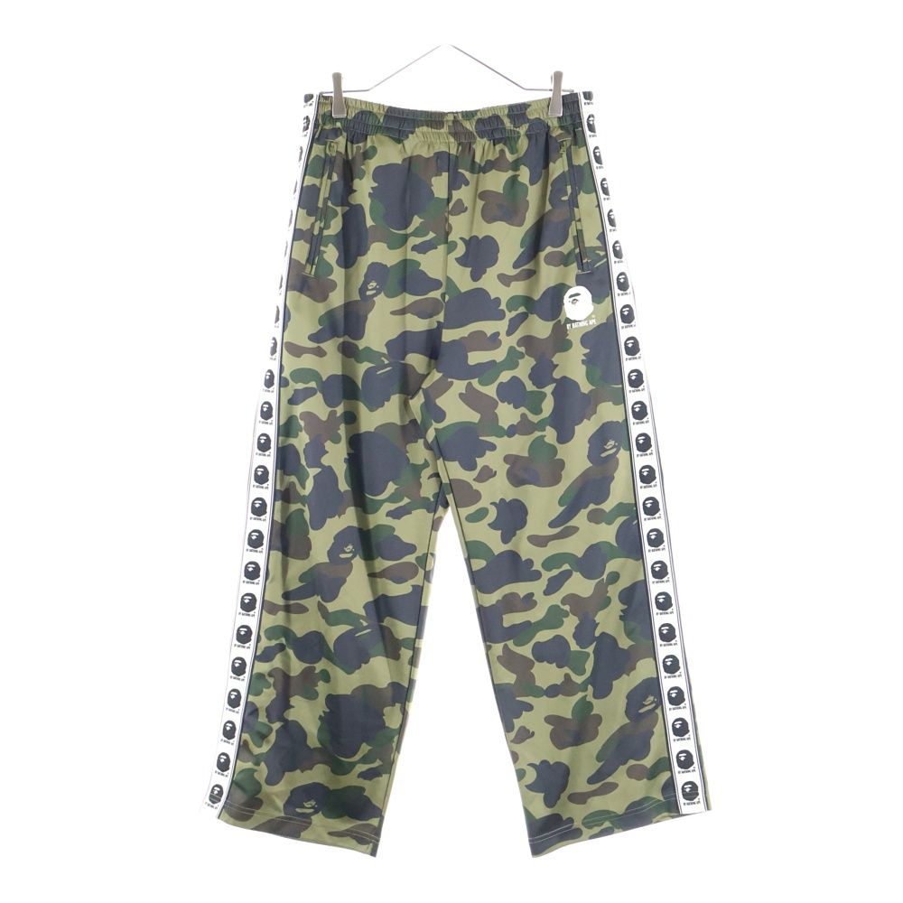 極美品✨アベイシングエイプ トラックパンツ カモフラ 総柄 完売品 L A BATHING APE (アベイシングエイプ) 1ST CAMO LOOSE FIT TRACK PANTS