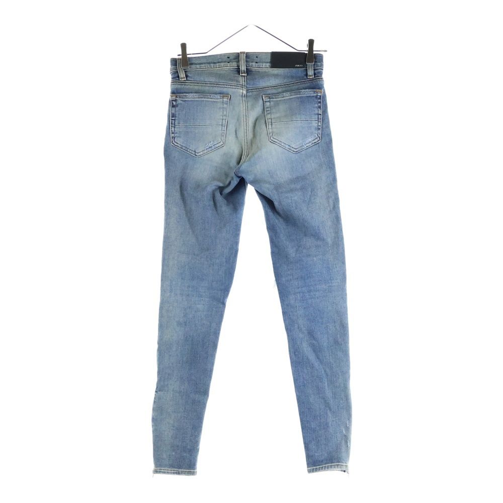 AMIRI (アミリ) 蛇腹切替ダメージ加工バイカースキニーデニムパンツ