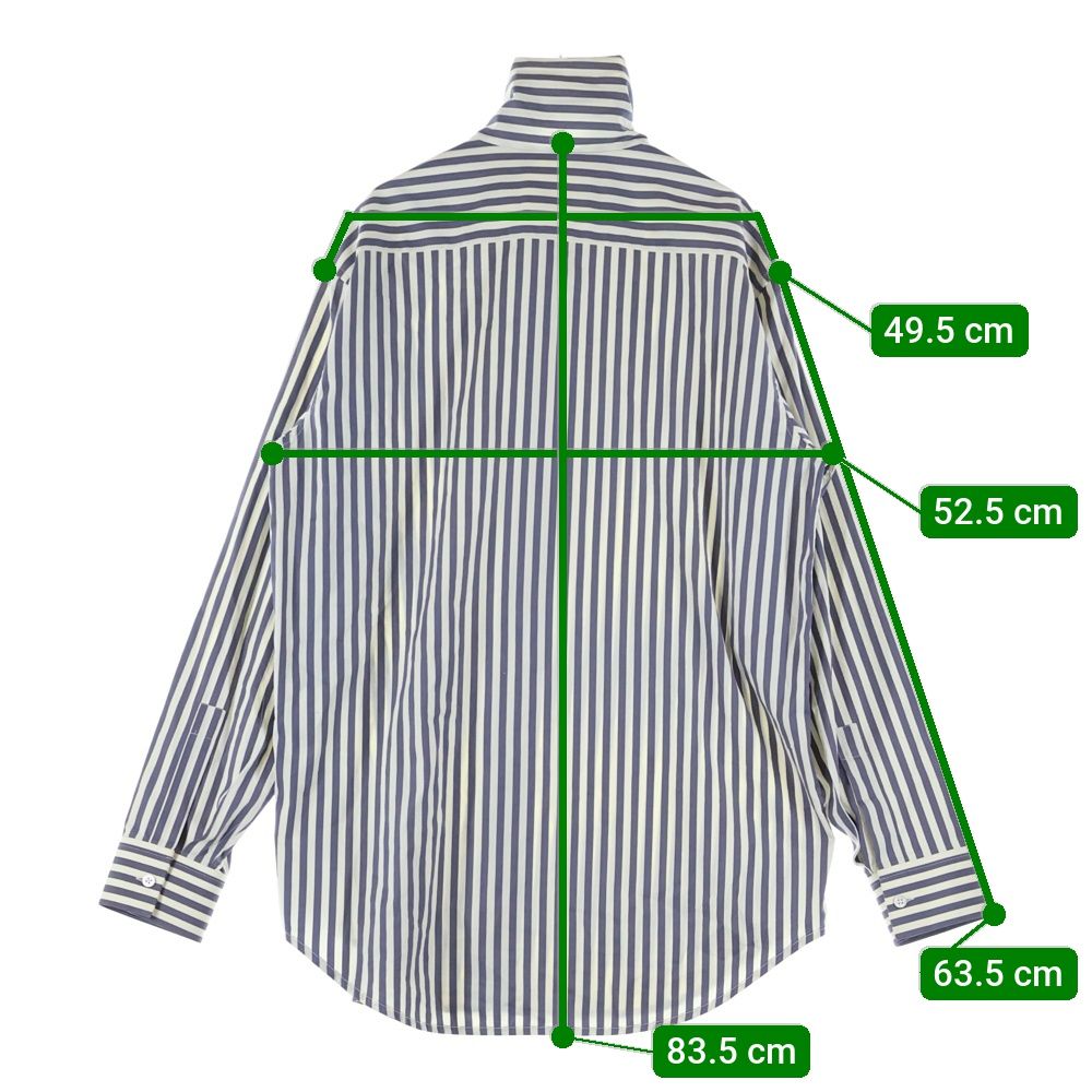 JIL SANDER (ジルサンダー) オーバーサイズ ハイネック ストライプ長袖