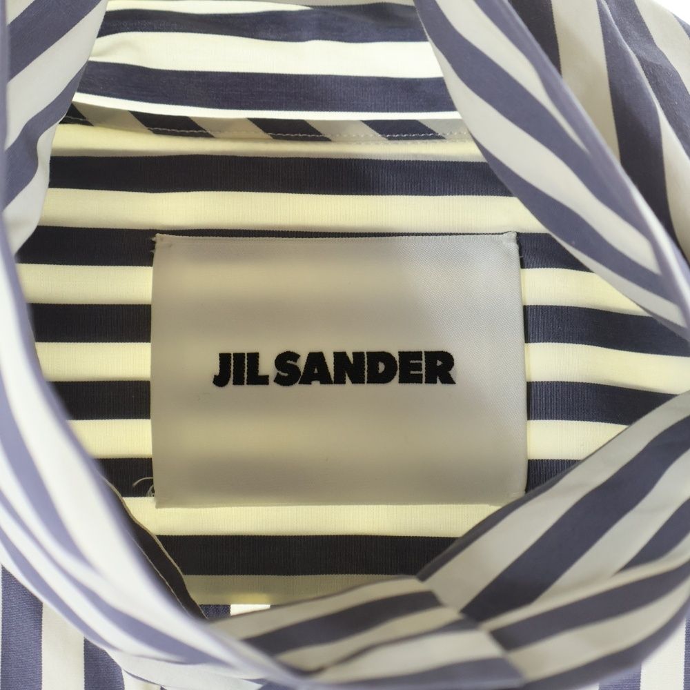 JIL SANDER (ジルサンダー) オーバーサイズ ハイネック ストライプ長袖