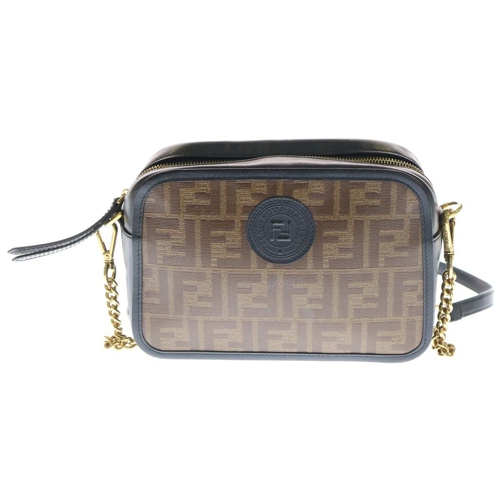 FENDI (フェンディ) キャム FFロゴ レザーパッチ ズッカ柄 PVC レザー