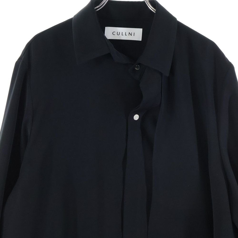 CULLNI (クルニ) 25SS Dry Double Satin Asymmetrical Long Sleeve