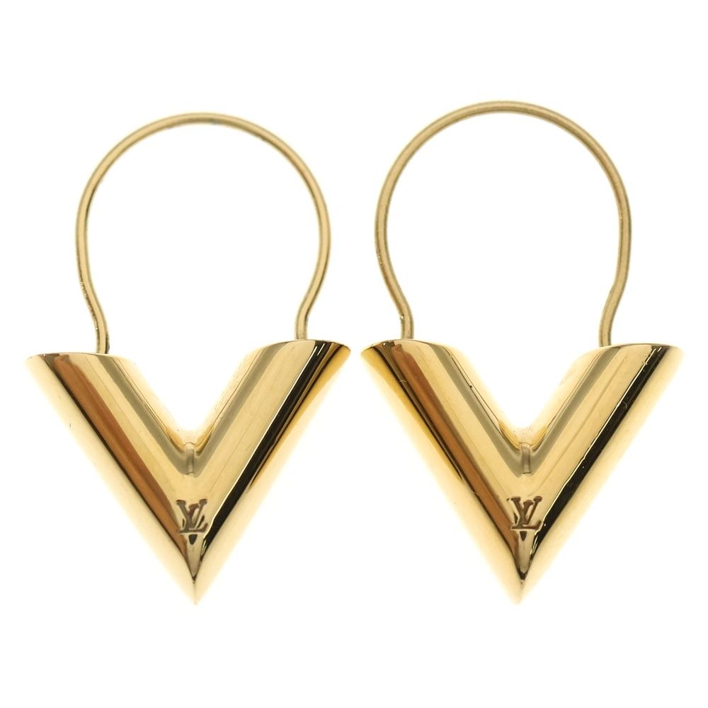 LOUIS VUITTON ゴールドピアス LOUIS VUITTON (ルイヴィトン) エセンシャル V ピアス M61088 GP