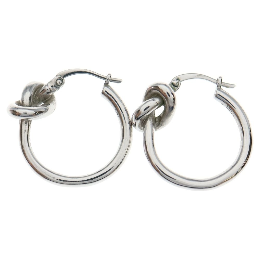 CELINE セリーヌ ノットピアス メタル シルバー