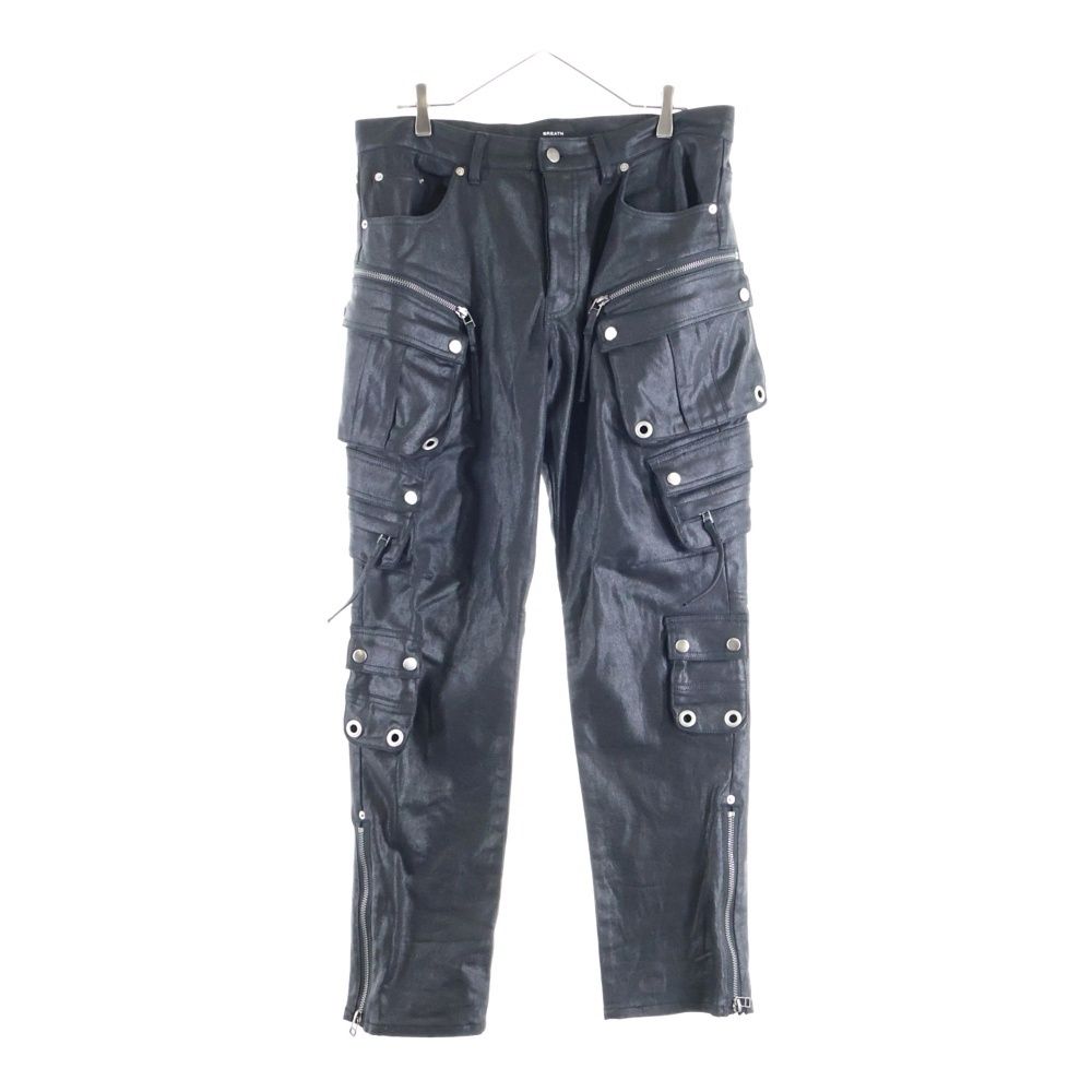 BREATH ブレス 24 AW MULTI POCKET SLIM CARGO TYPE-2 マルチポケット スリムカーゴパンツ オイル加工 ブラック BR AW-P 1003