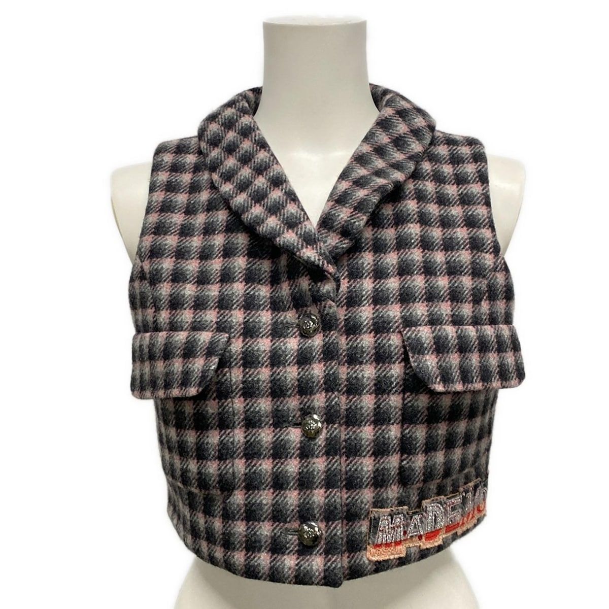 CHANEL シャネル ベスト サイズ36 S レディース - P 71277 ピンク×グレー×黒 ウール