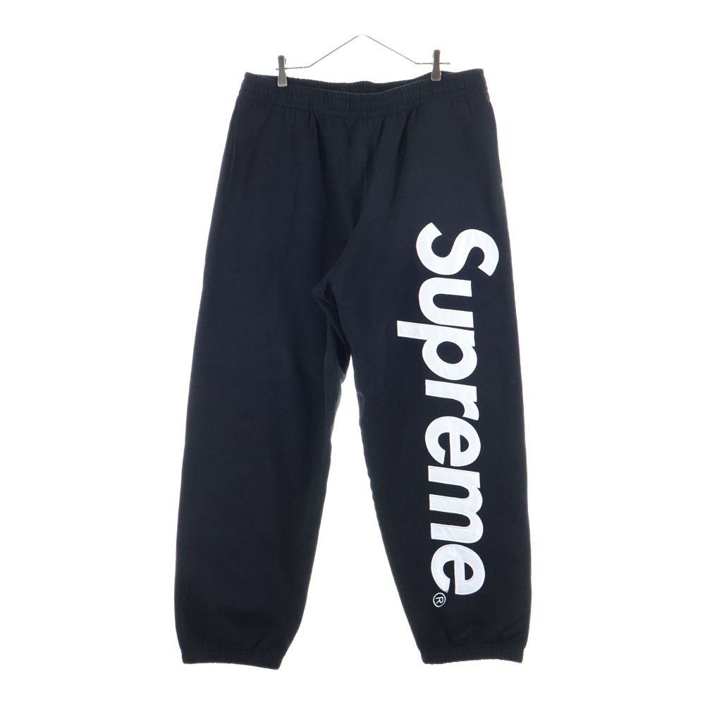 SUPREME シュプリーム 24 AW Satin Applique Sweatpant サテンアップリケ スウェット ロング パンツ ブラック