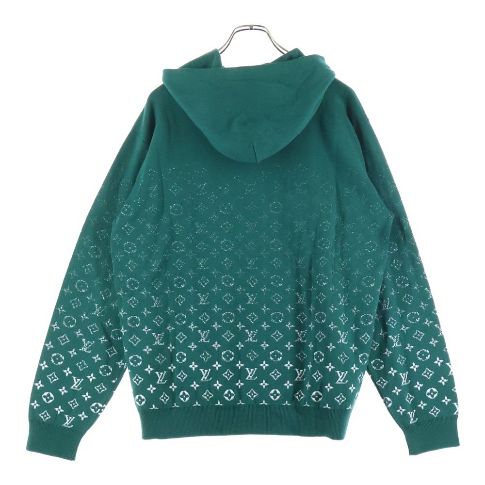 【未使用級】23年ルイヴィトン モノグラム フーディ パーカー ブルー LOUIS VUITTON (ルイヴィトン) 23AW モノグラム グラディエント プル