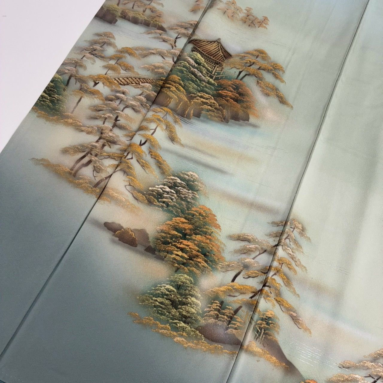 付下げ 金彩 松 美しい染め 紋無し 訪問着 正絹 着物 MK-1893 - メルカリ