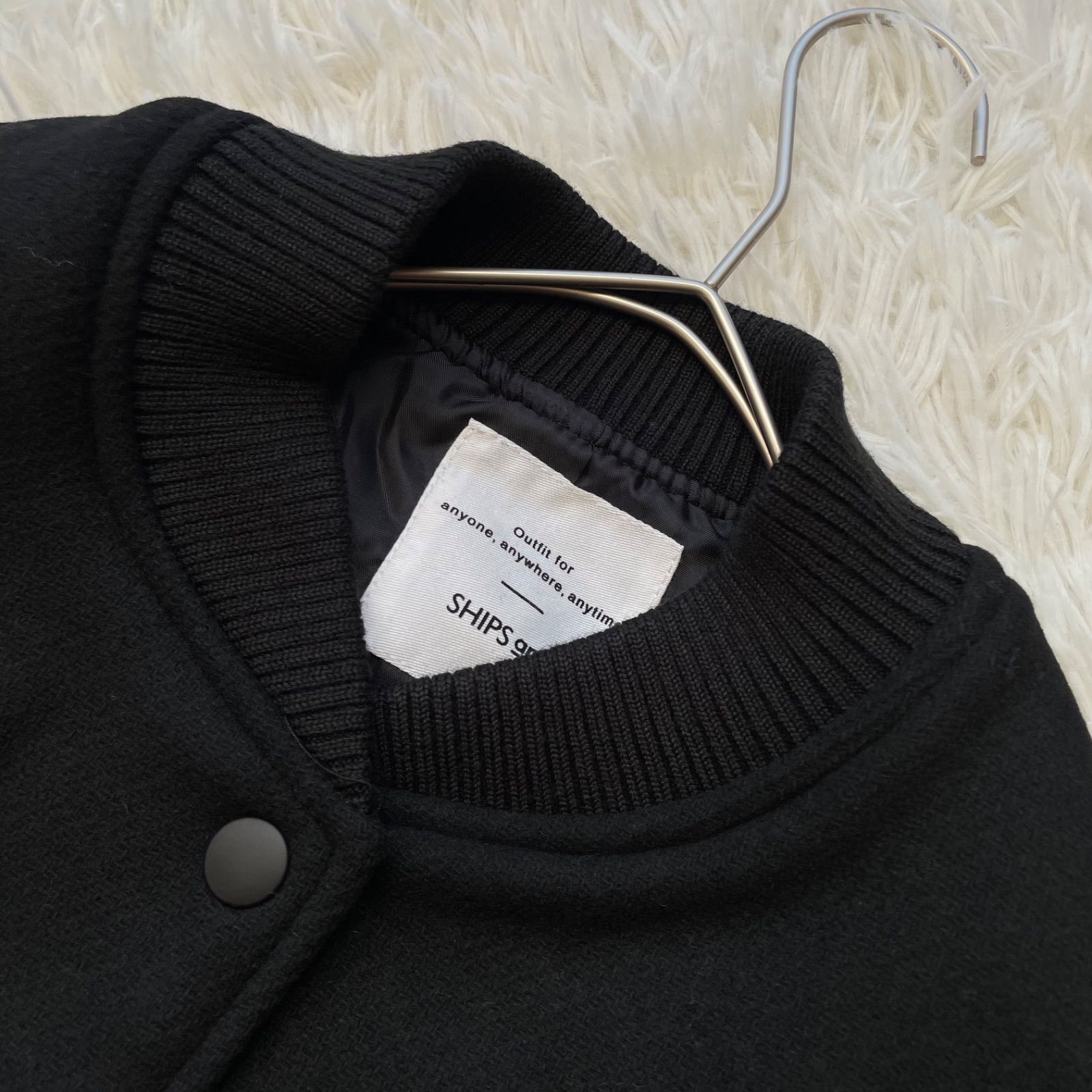 【未使用タグ付き】SHIPS any: バーシティ ジャケット　ブラック SHIPS｜【WEB限定】SHIPS any: バーシティ ジャケット 25AW | Rakuten